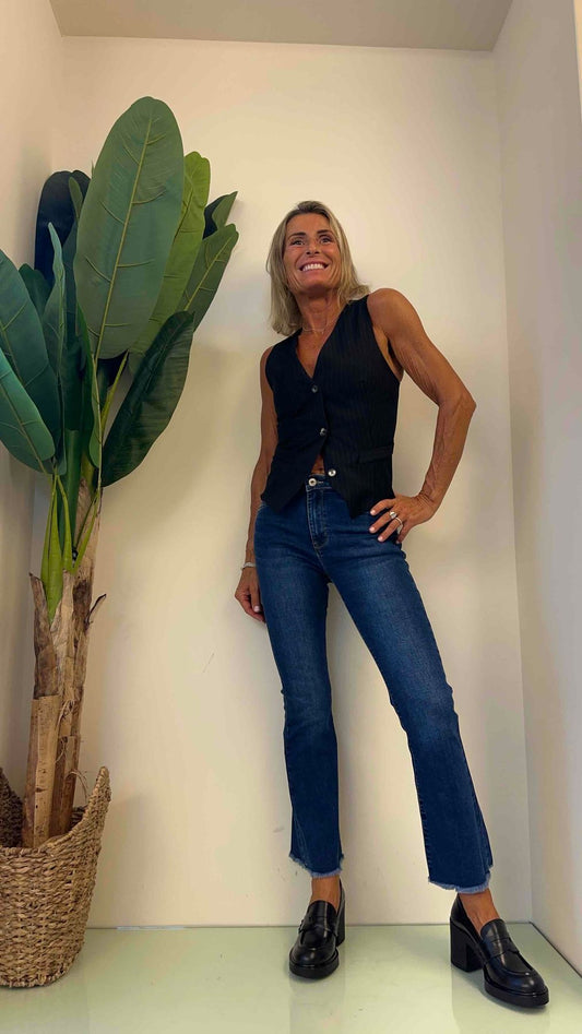 GIORGIA & JHONS - 60152FW23 - JEANS ZAMPETTA ORLO SFRANGIATO