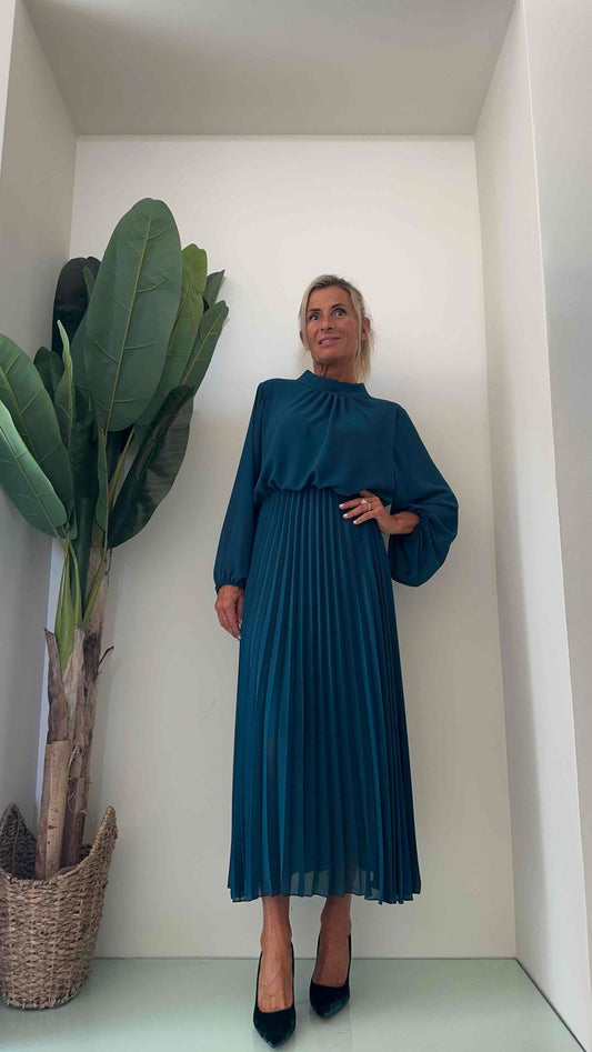 DAFNE - 21720P29 - ABITO LUNGO CREPE, GONNA PLISSEE