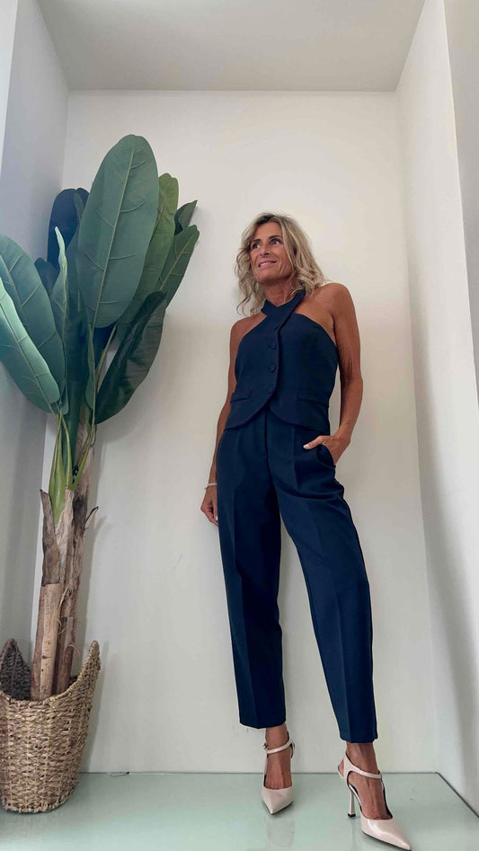 VICOLO - TR0846 - GILET SCOLLO INCROCIO SCHIENA NUDA