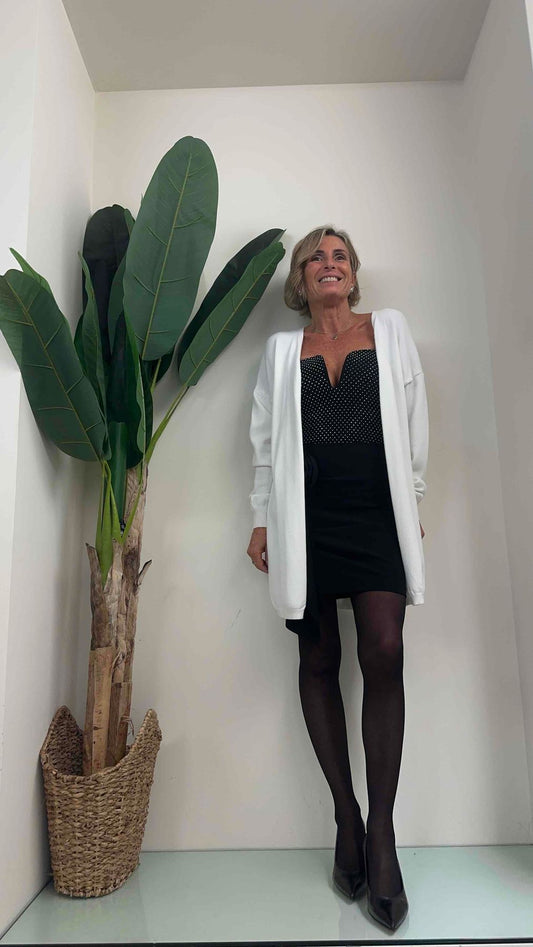 DAFNE - CA73P23 - CARDIGAN VISCOSA MEDIA LUNGHEZZA